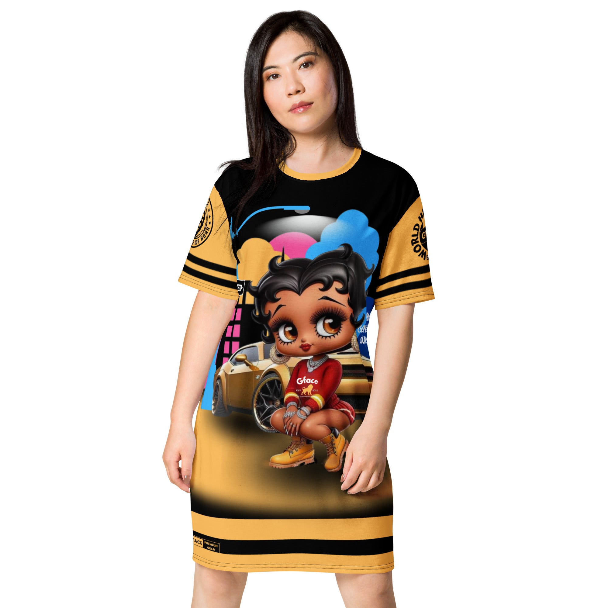 Gface Sporty T shirt Dress Betty Boop Gface Girl Car