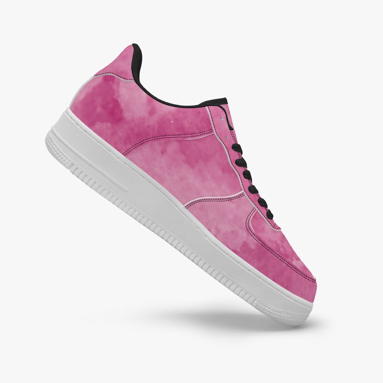 Gface AF1 Unisex Stone Wash Pink  Low-Top Leather Sports Sneakers