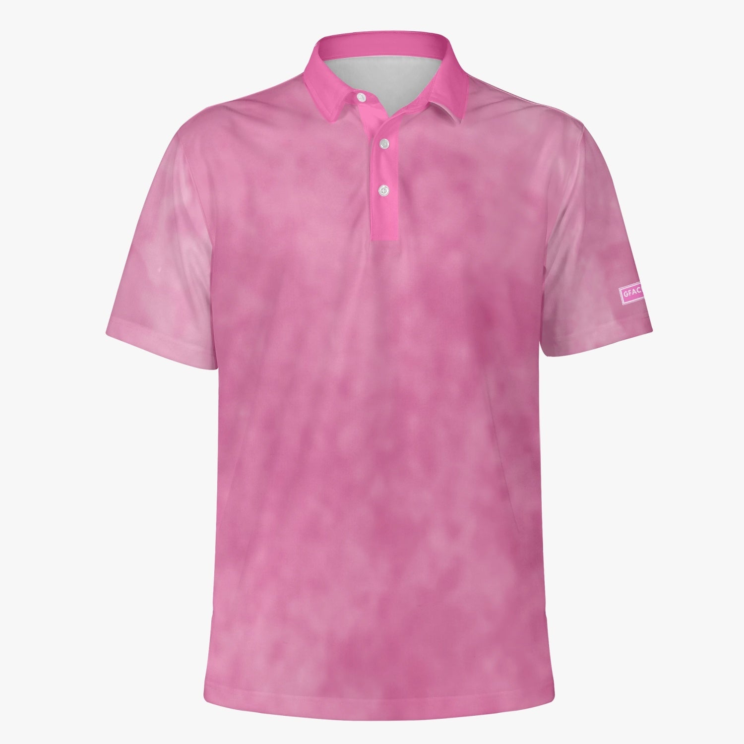 Gface Men's Pink Stone Wash Polo Shirt