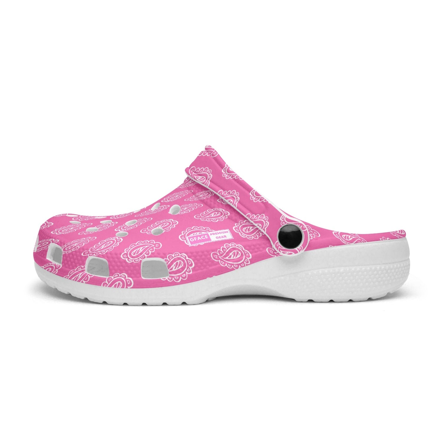 Gface Pink Bandana Printed Clogs