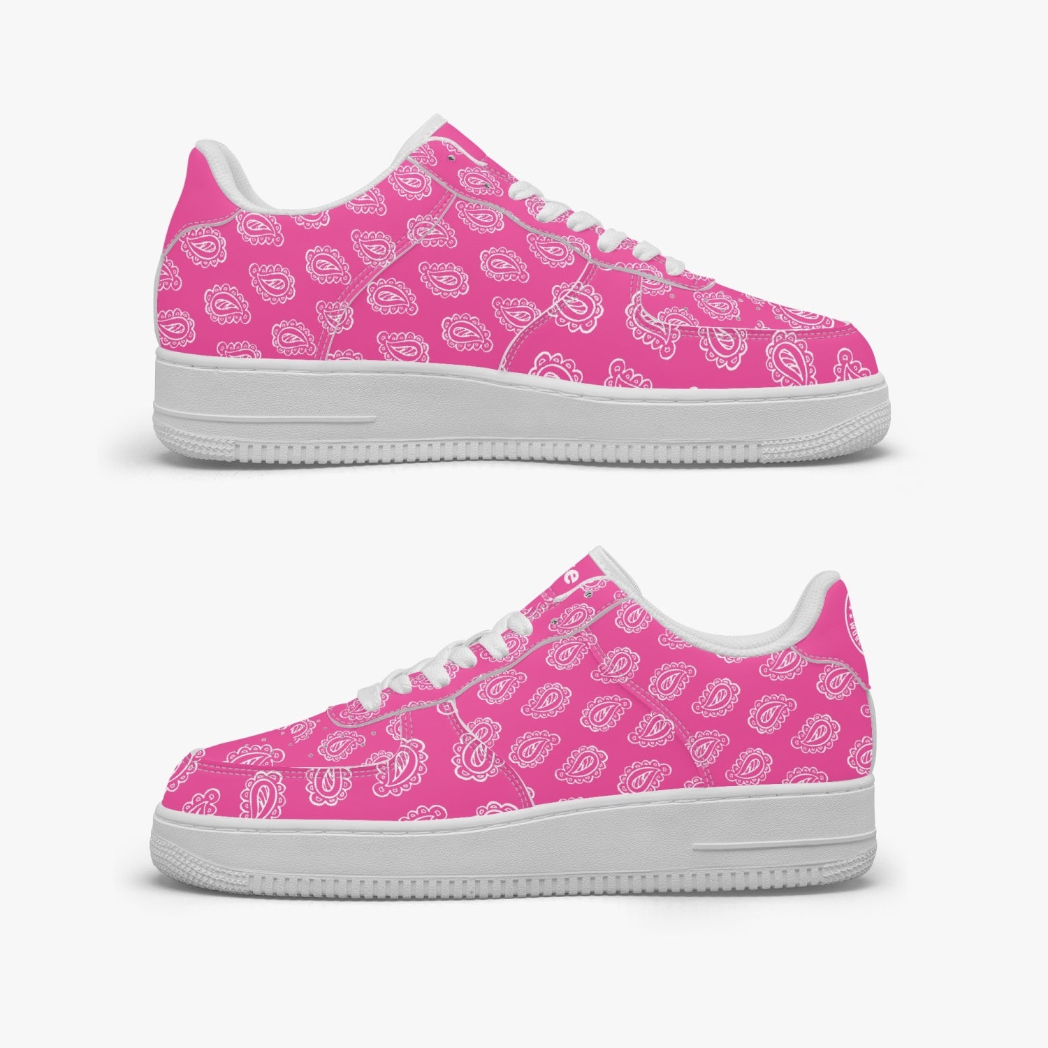 Gface AF1 Pink Bandana Low-Top Leather Sneakers