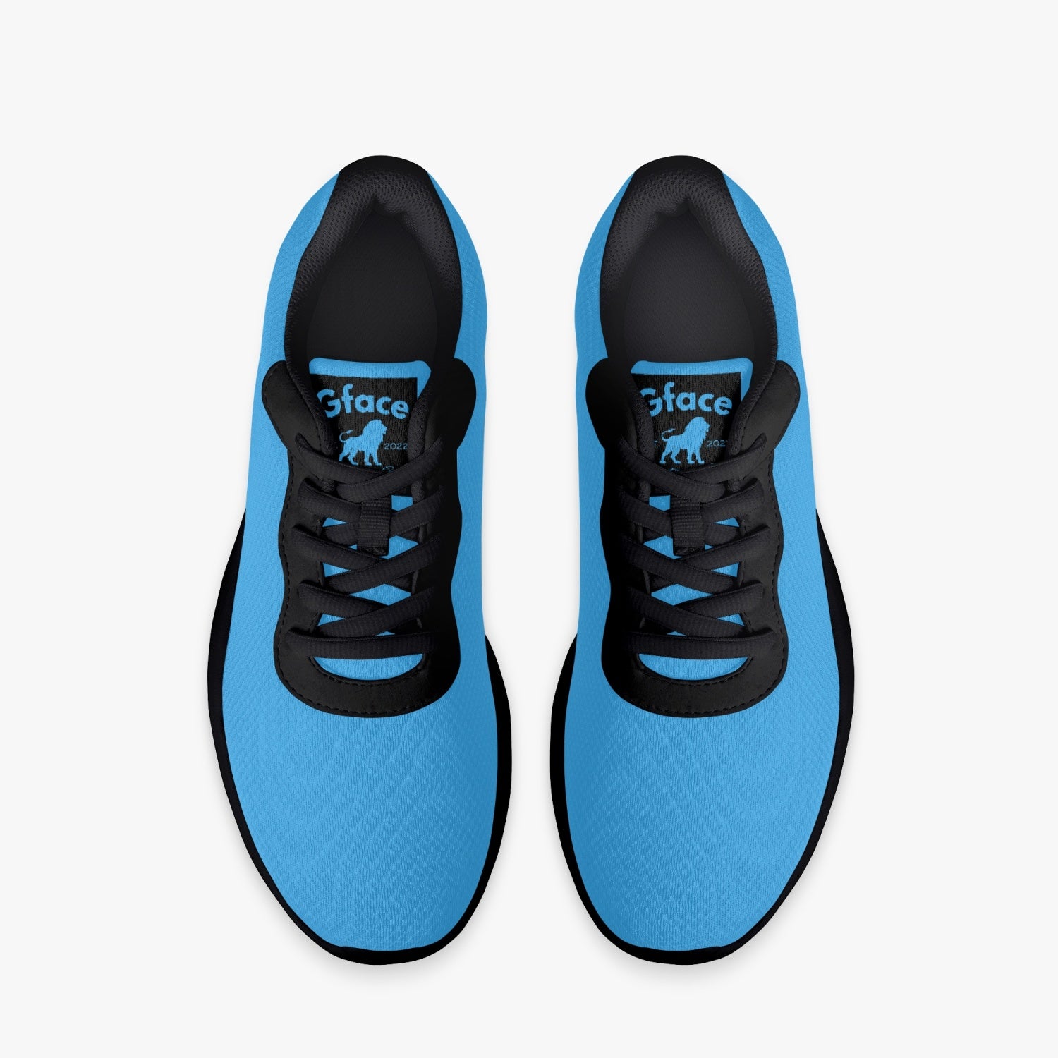 Gface Blue Unisex Lifestyle Mesh Running Shoes - Black