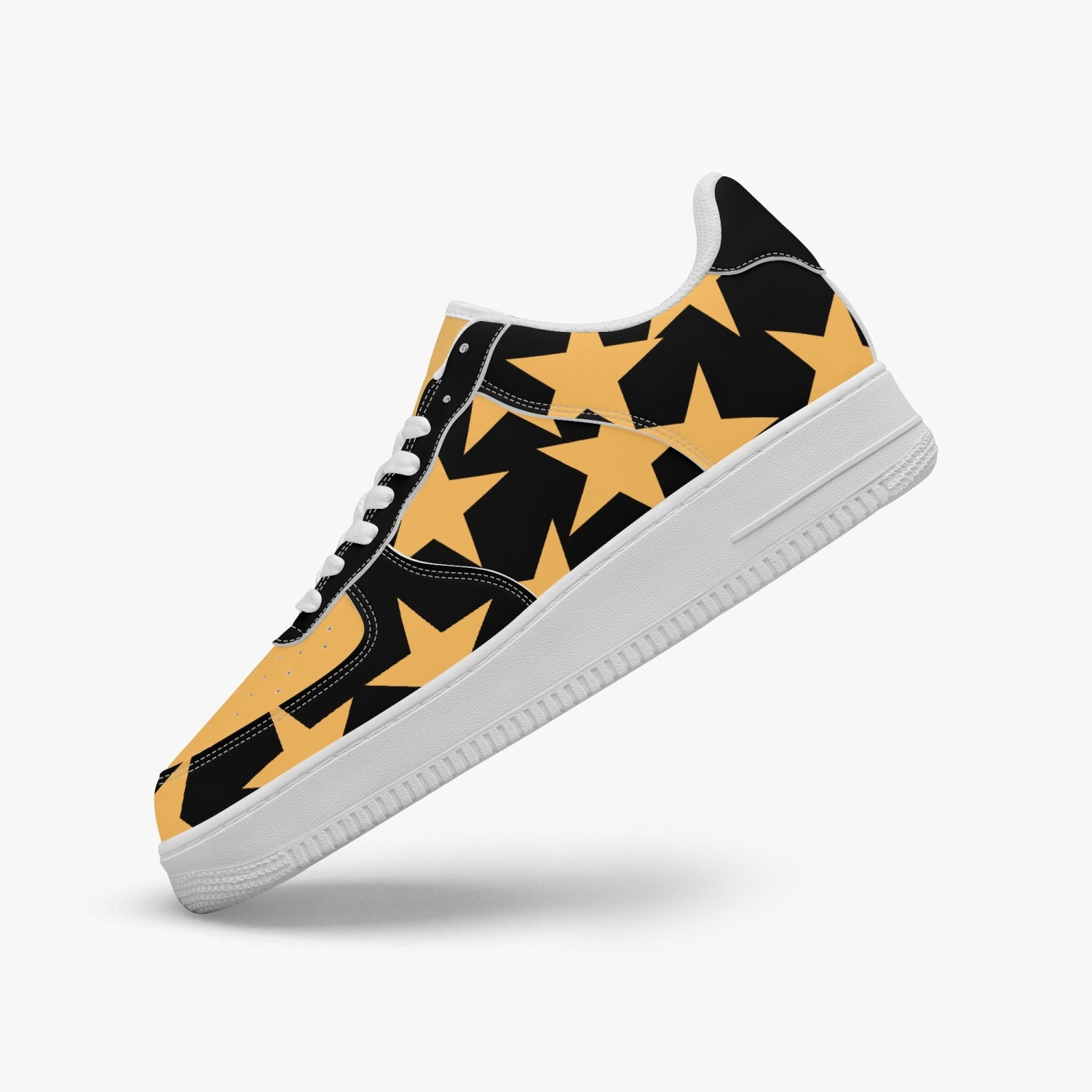 GFACE AF1 Unisex Gold All Star Low-Top Leather Sports Sneakers