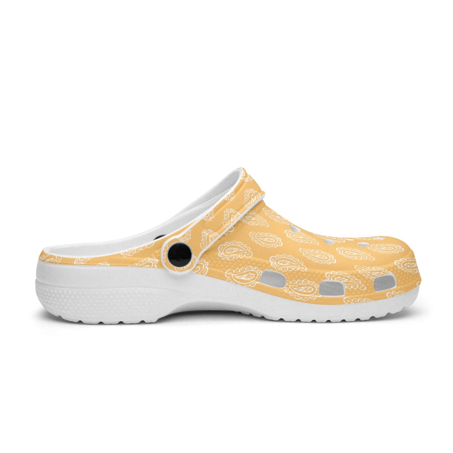 Gface Gold Bandana Printed Clogs