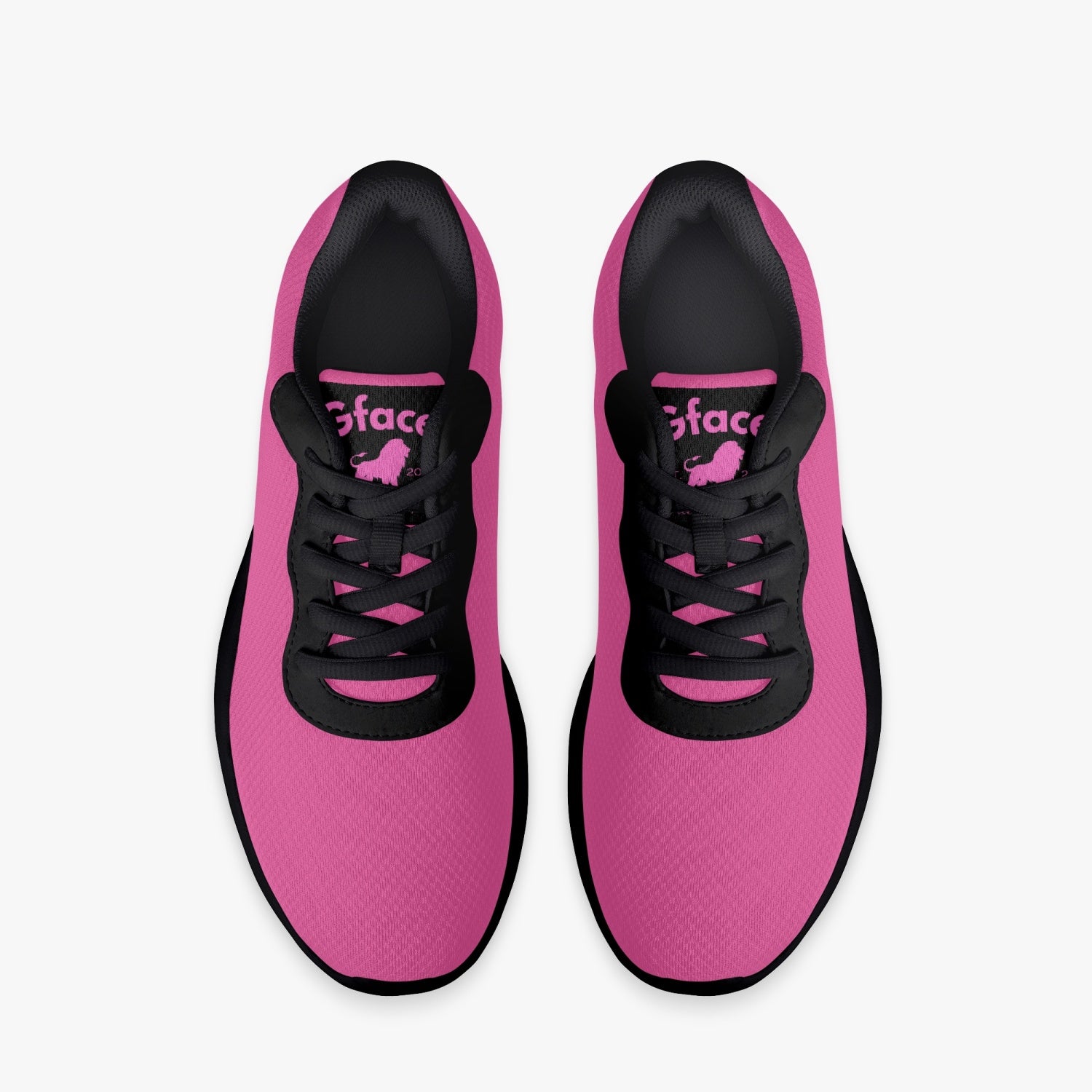 Gface Pink Unisex Lifestyle Mesh Running Shoes - Black