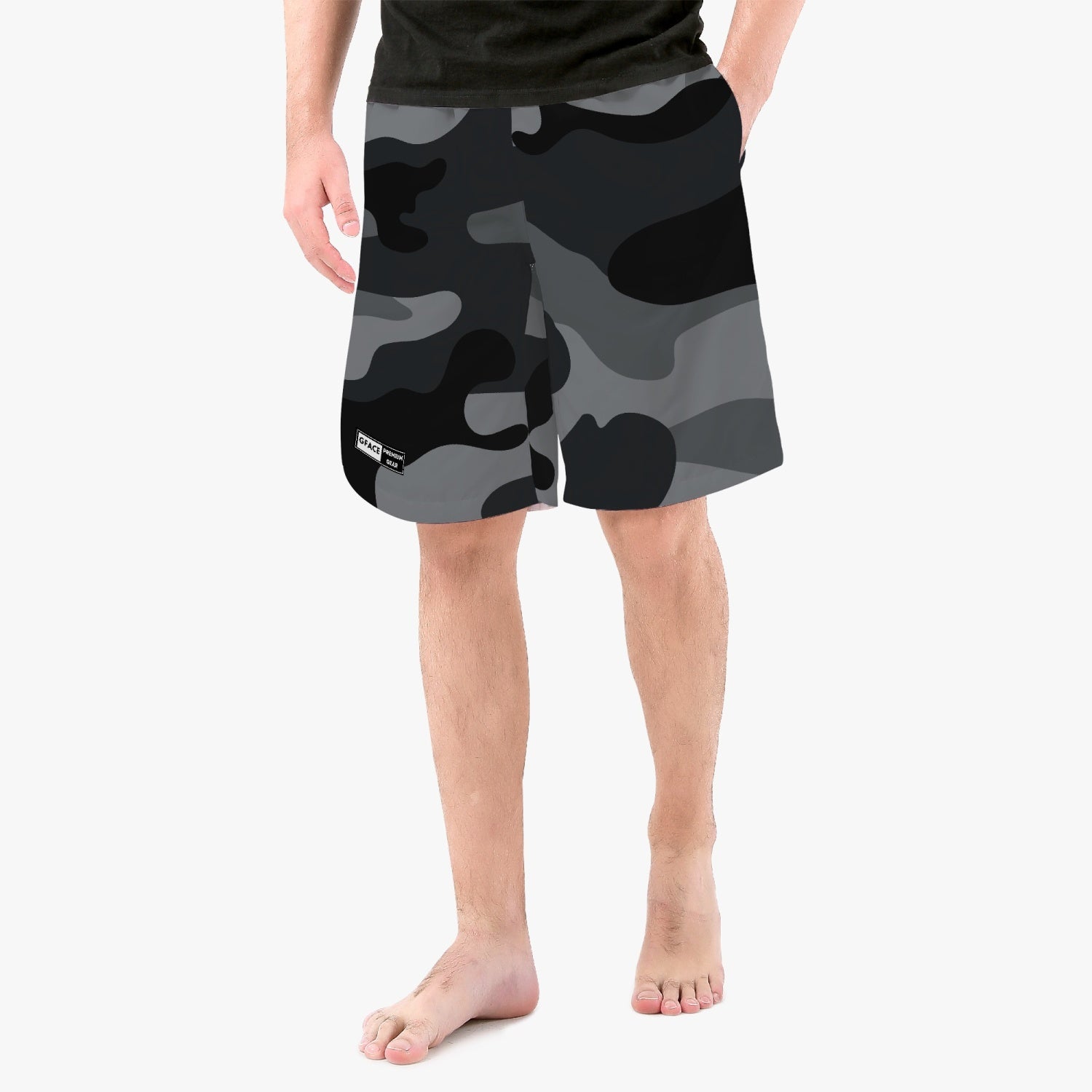 GFACE Men’s Black Camo-Incognito Shorts