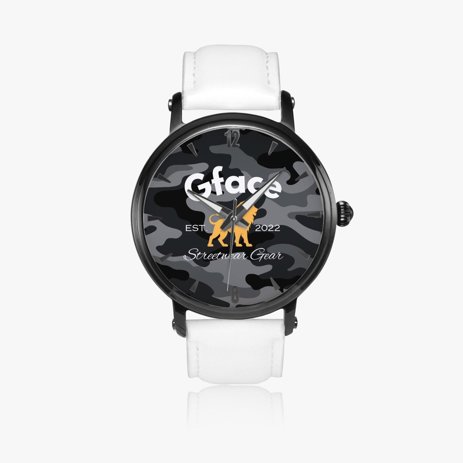 GFACE Unisex Black Camo-Incognito 46mm  Automatic Watch (Black) no batteries required