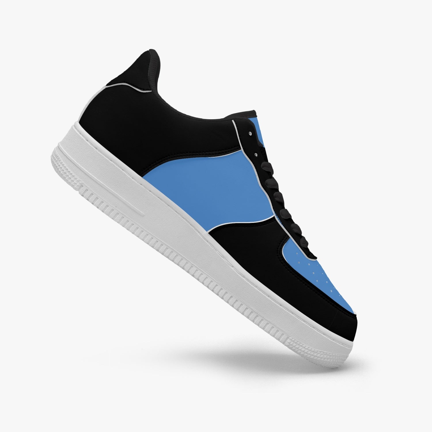 GFACE AF1 Unisex BLUE//BLACK Low-Top Leather Sports Sneakers