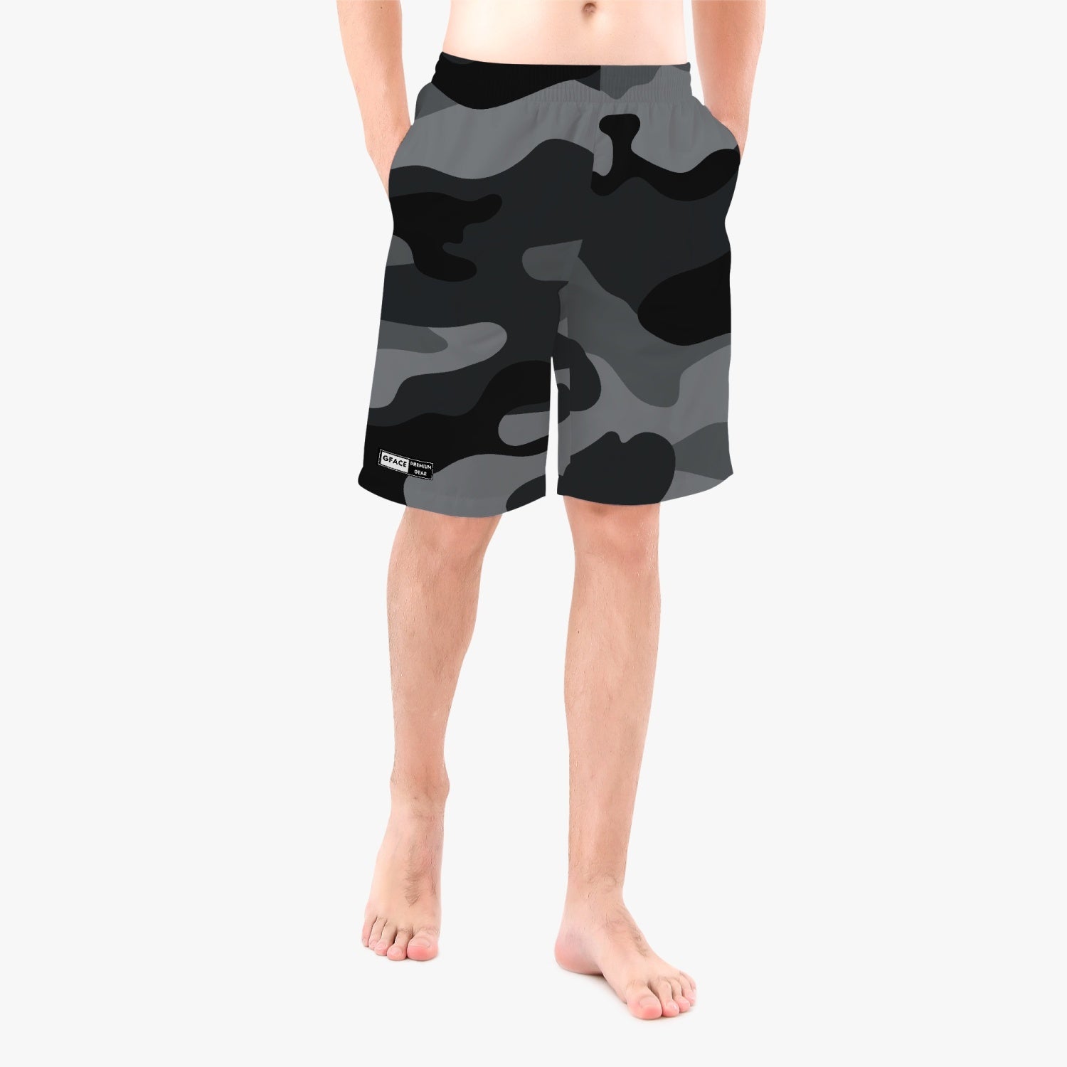 GFACE Men’s Black Camo-Incognito Shorts