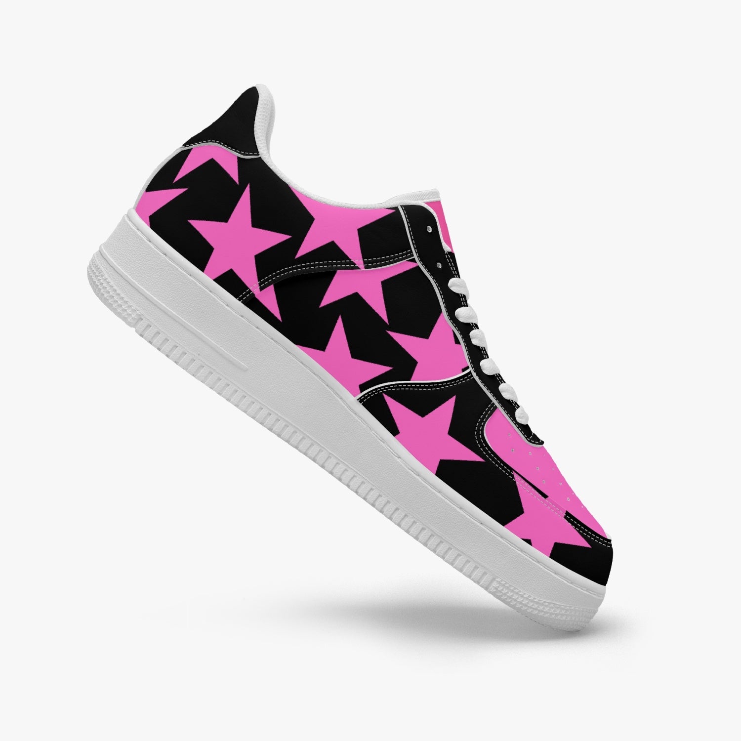 GFACE AF1 Unisex Pink All Star Pink Low-Top Leather Sports Sneakers