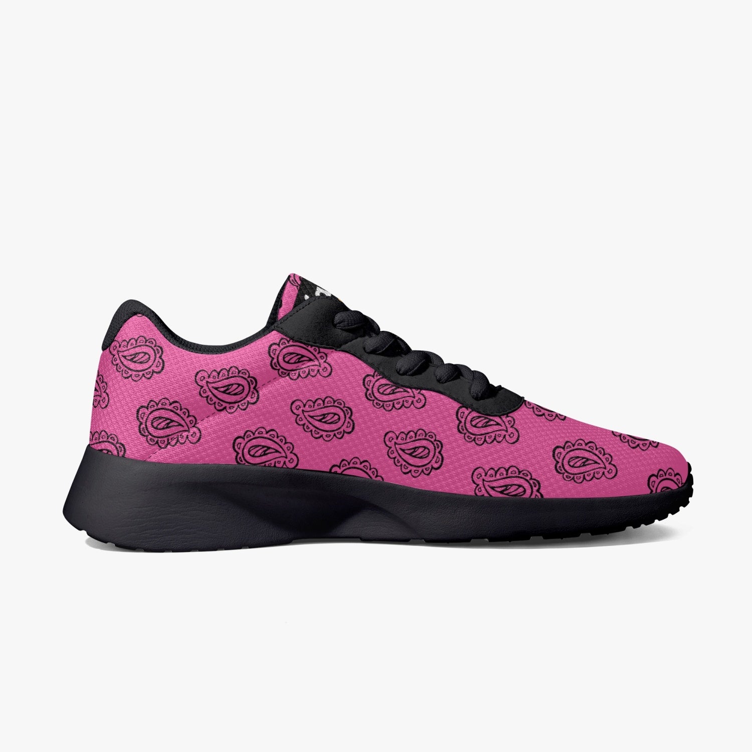 Gface Pink Bandana Unisex Lifestyle Mesh Running Shoes - Black