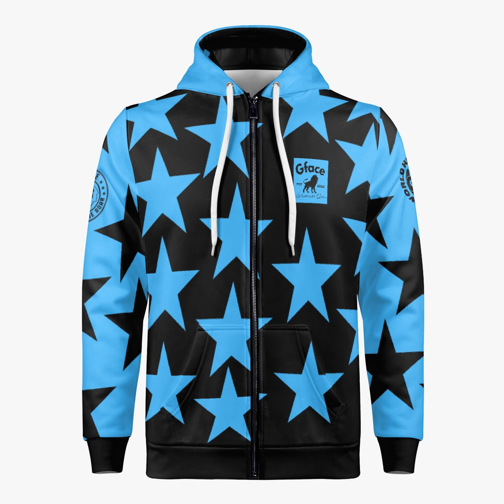 GFACE Blue all star Men's Full Zip Up Hoodie