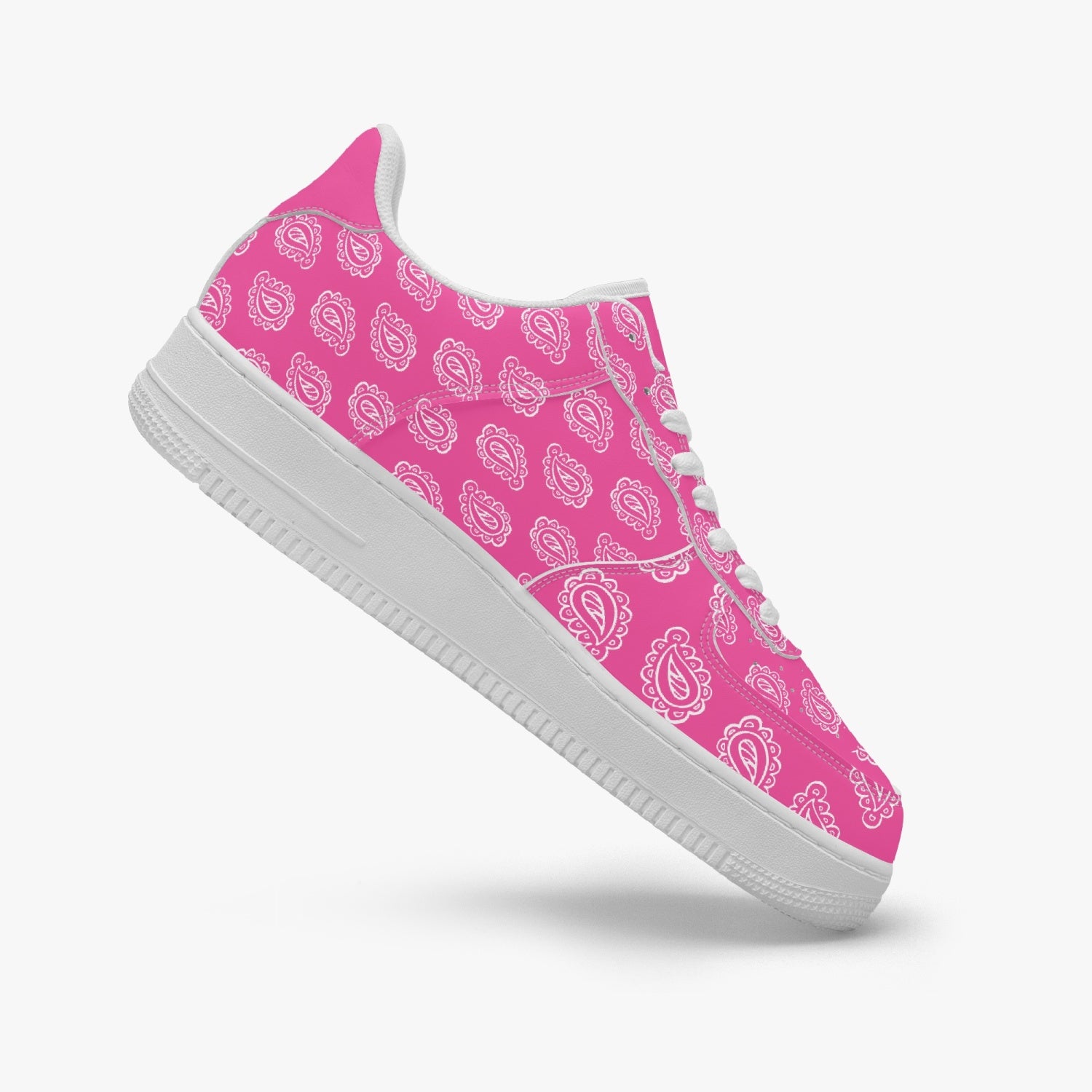 Gface AF1 Pink Bandana Low-Top Leather Sneakers