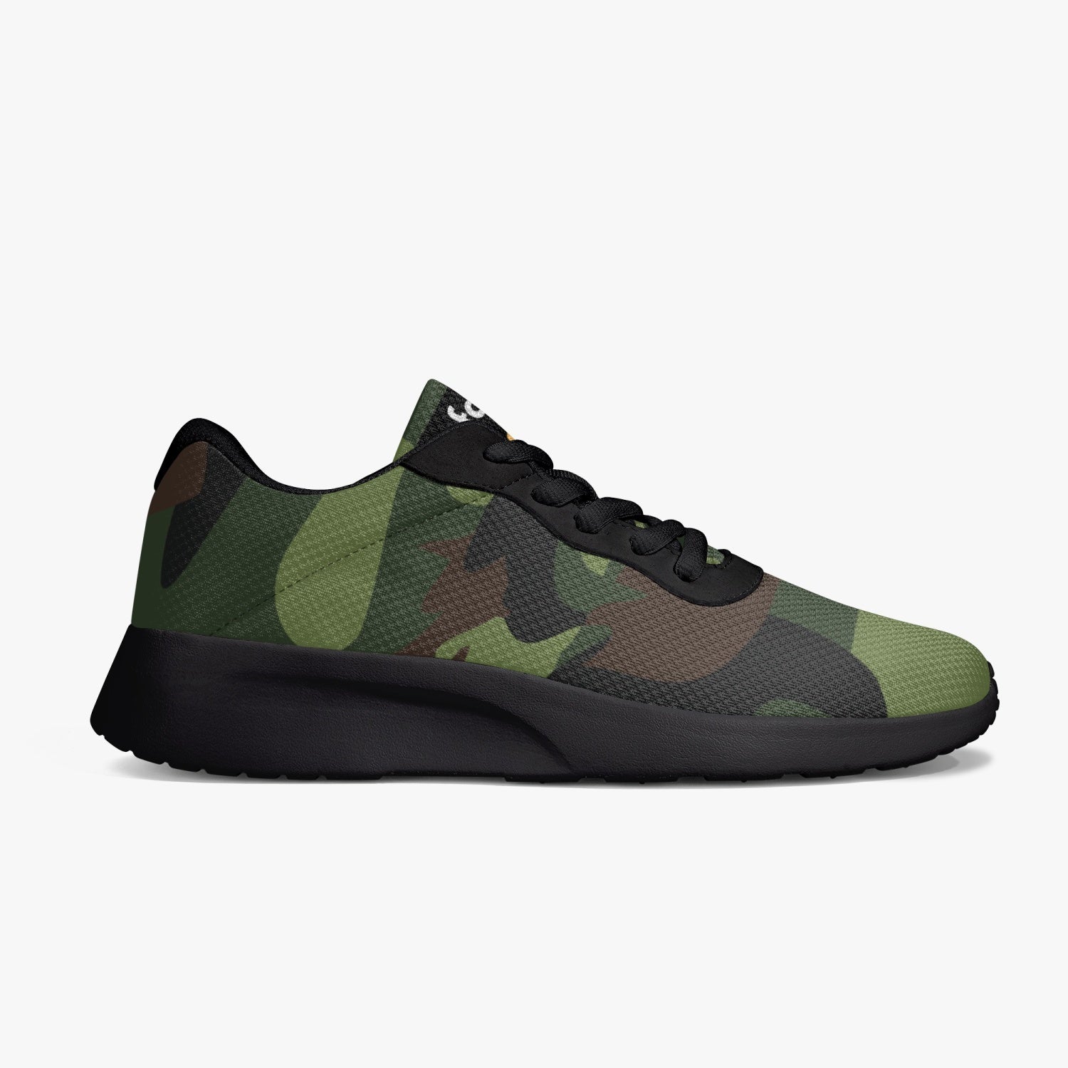 Gface Green Camo-Incognito Unisex Lifestyle Mesh Running Shoes - Black