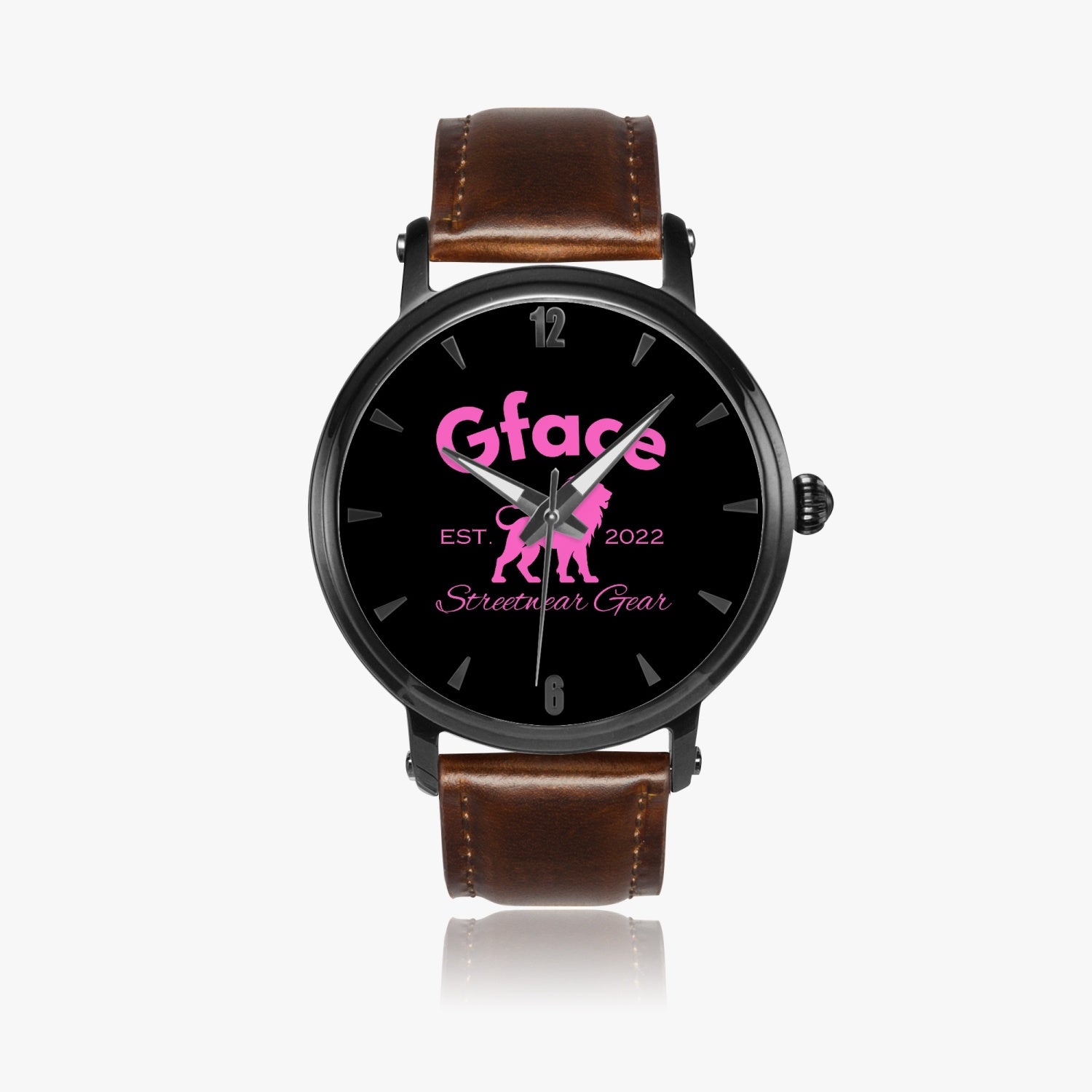 GFACE Pink 46mm Unisex Automatic Watch (Black) no batteries required