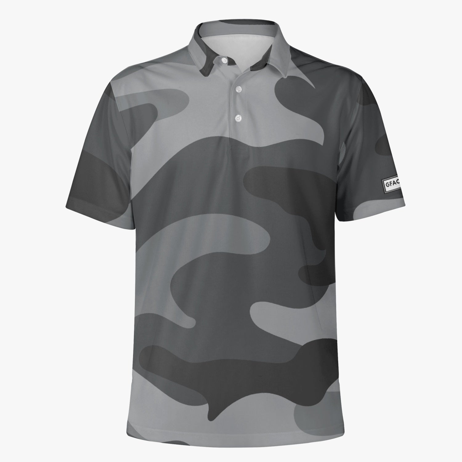 Gface Men's Black Camo-Incognito Polo Shirt