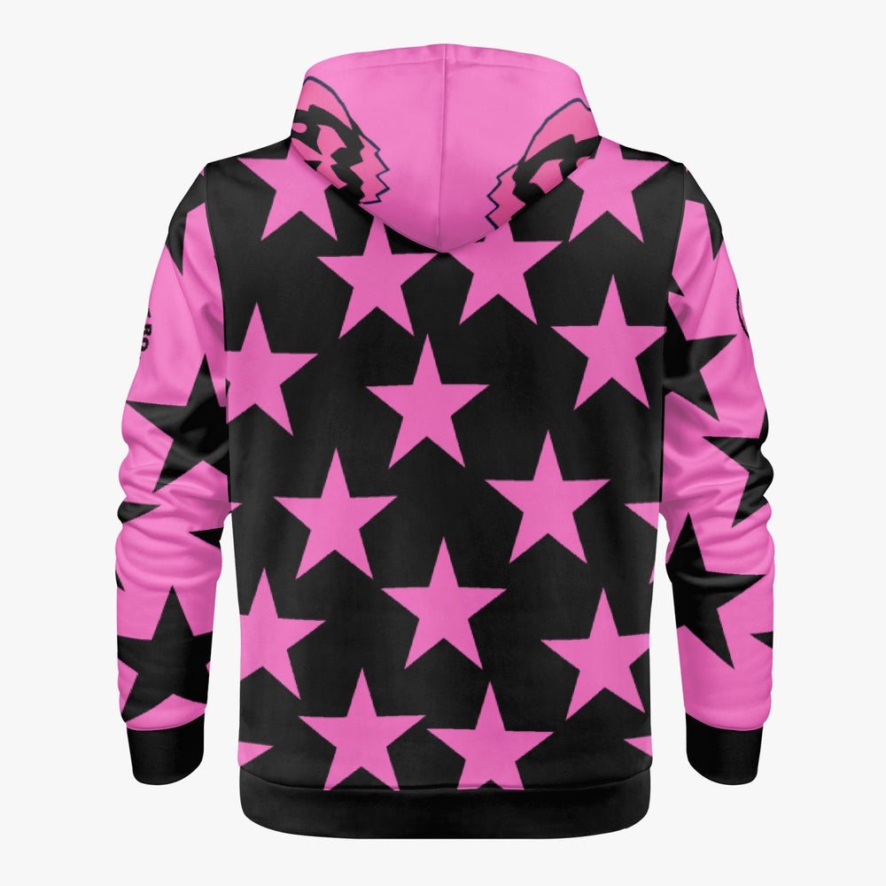 GFACE Men's Pink Full Zip Up Hoodie