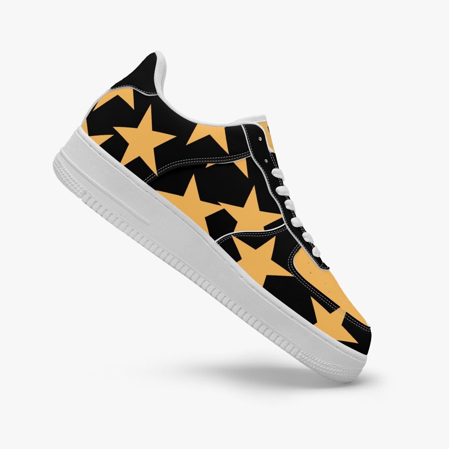 GFACE AF1 Unisex Gold All Star Low-Top Leather Sports Sneakers