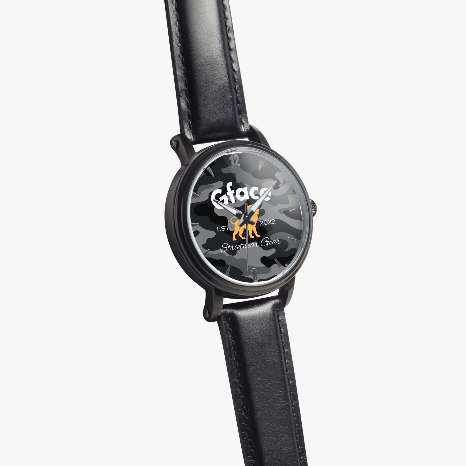 GFACE Unisex Black Camo-Incognito 46mm  Automatic Watch (Black) no batteries required