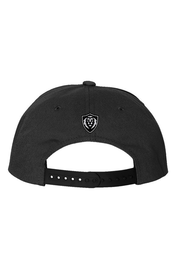 5-Panel Cotton Twill Snapback Cap Gface Logo Lion World Hear Me Roar slogan 