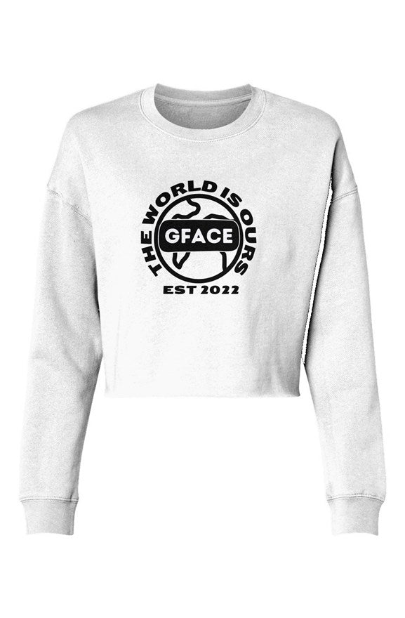 Lightweight Cropped Crew GFACE The World Is Ours 