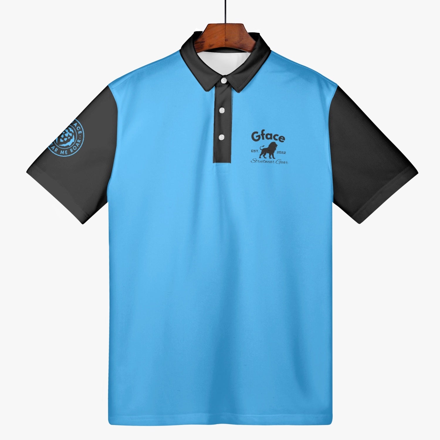 Gface Mens Blue/Black Polo Shirt