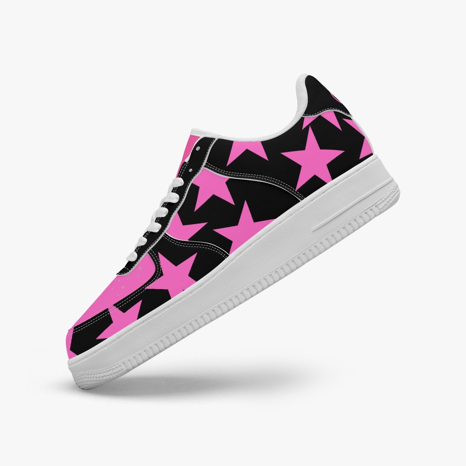 GFACE AF1 Unisex Pink All Star Pink Low-Top Leather Sports Sneakers