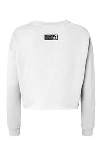 Lightweight White Cropped Crew Gface The World Is Ours 