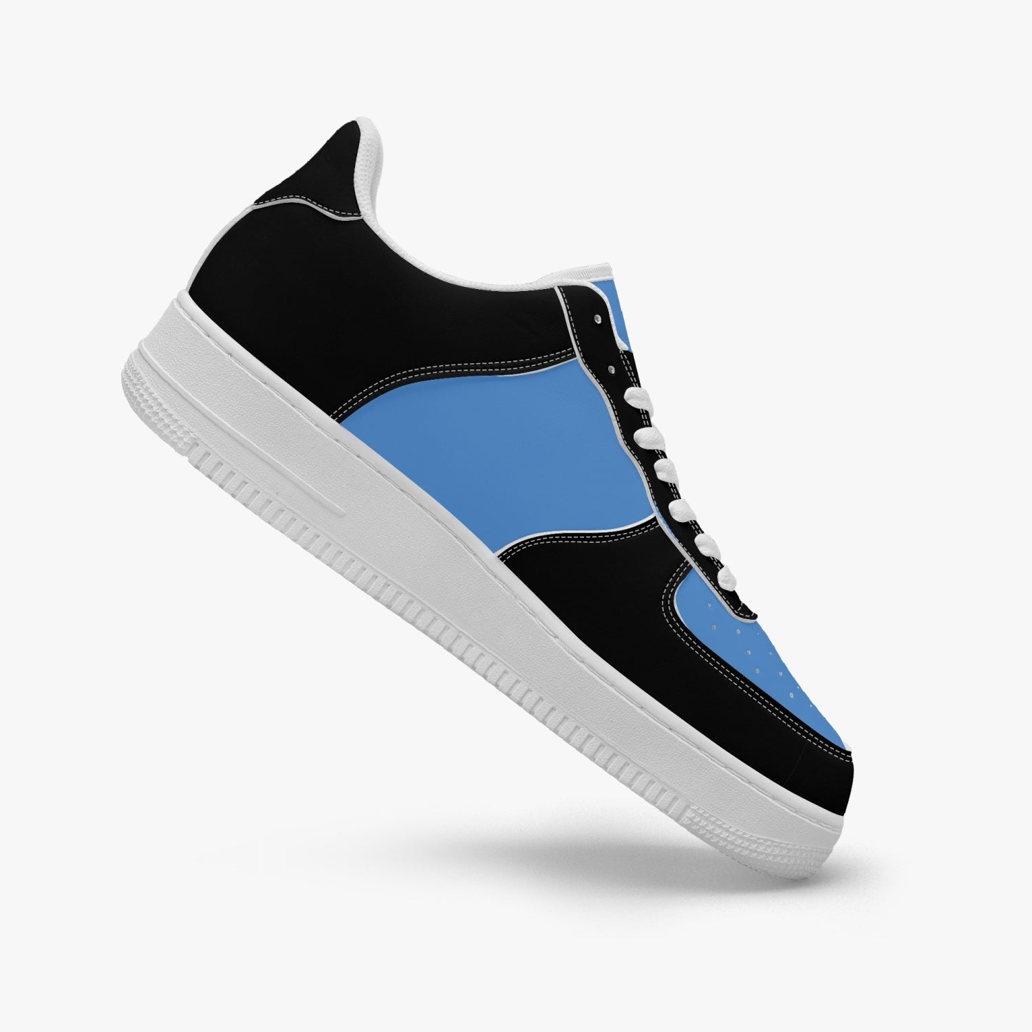 GFACE AF1 Unisex BLUE//BLACK Low-Top Leather Sports Sneakers