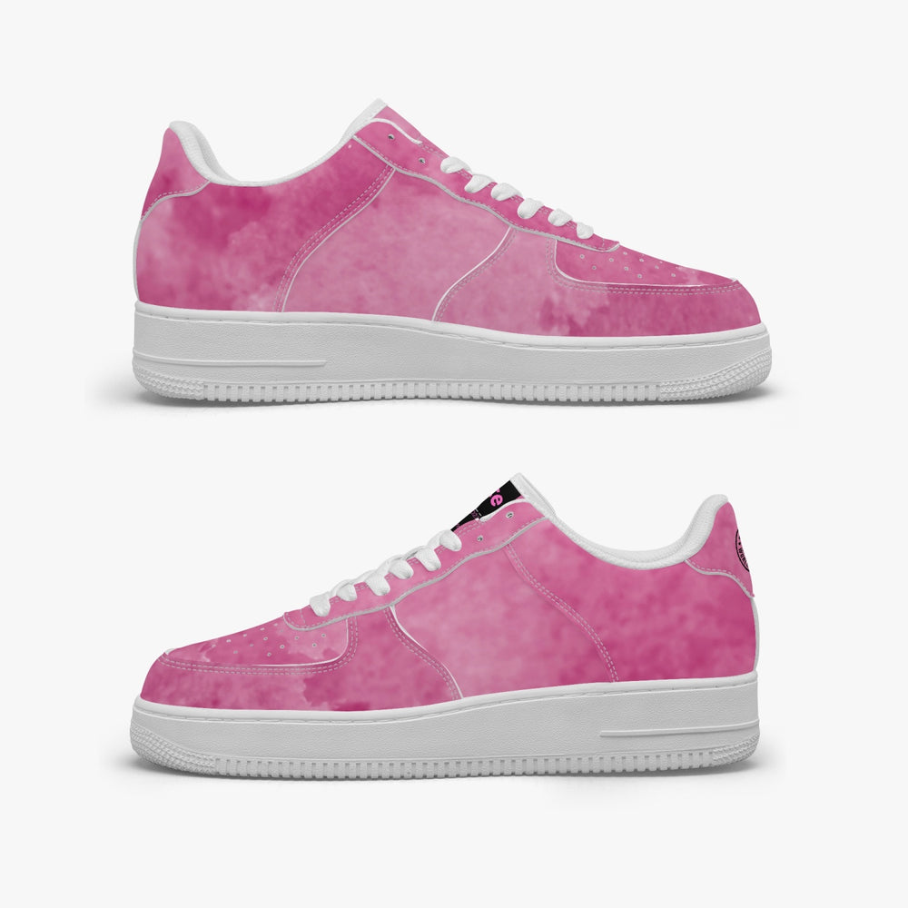 Gface AF1 Unisex Stone Wash Pink  Low-Top Leather Sports Sneakers