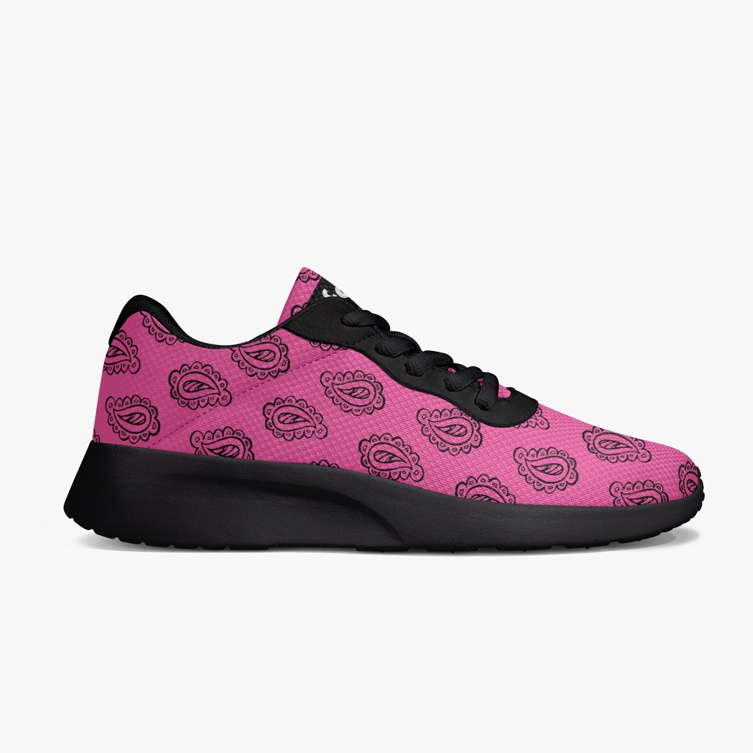 Gface Pink Bandana Unisex Lifestyle Mesh Running Shoes - Black