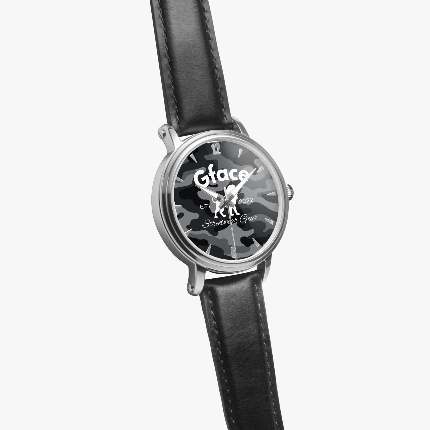 GFACE Unisex Black Camo-Incognito 46mm Unisex Automatic Watch (Silver) no batteries required