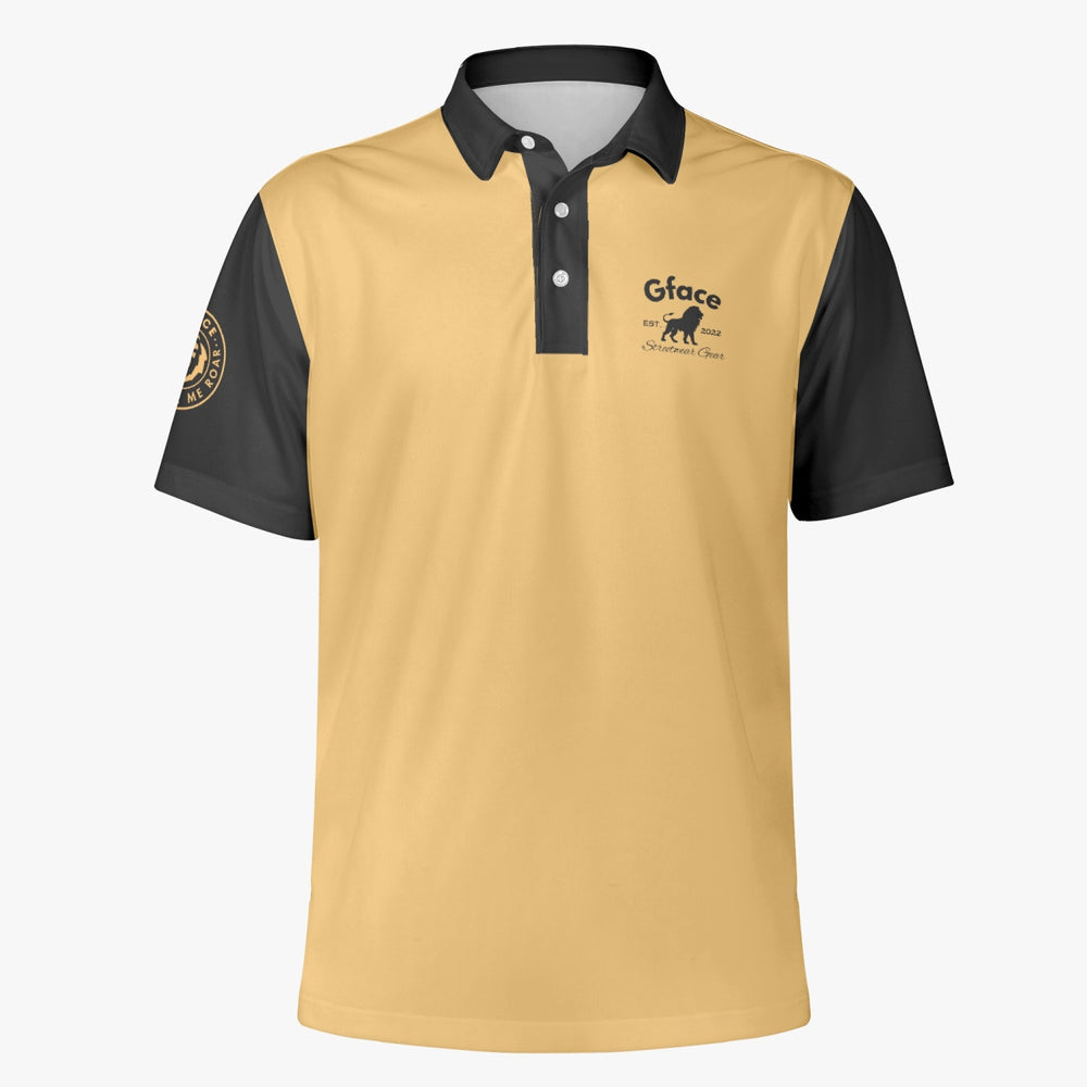 Gface Men's Gold/Black Polo Shirt