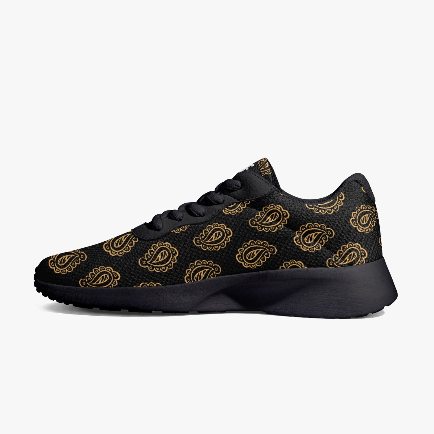 Gface Black/Gold  Bandana Unisex Lifestyle Mesh Running Shoes - Black