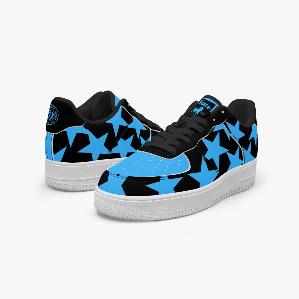 GFACE AF1 Unisex Blue All star Low-Top Leather Sports Sneakers