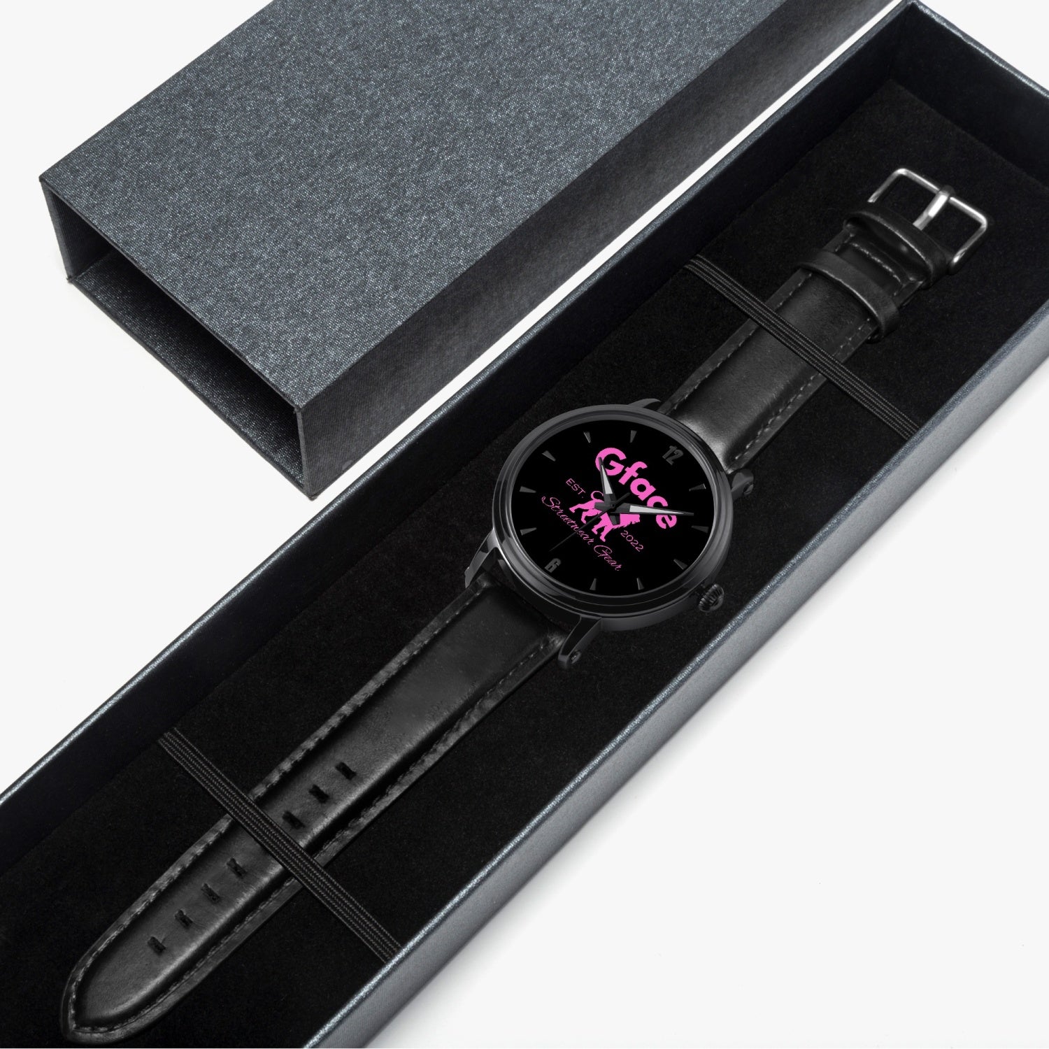 GFACE Pink 46mm Unisex Automatic Watch (Black) no batteries required