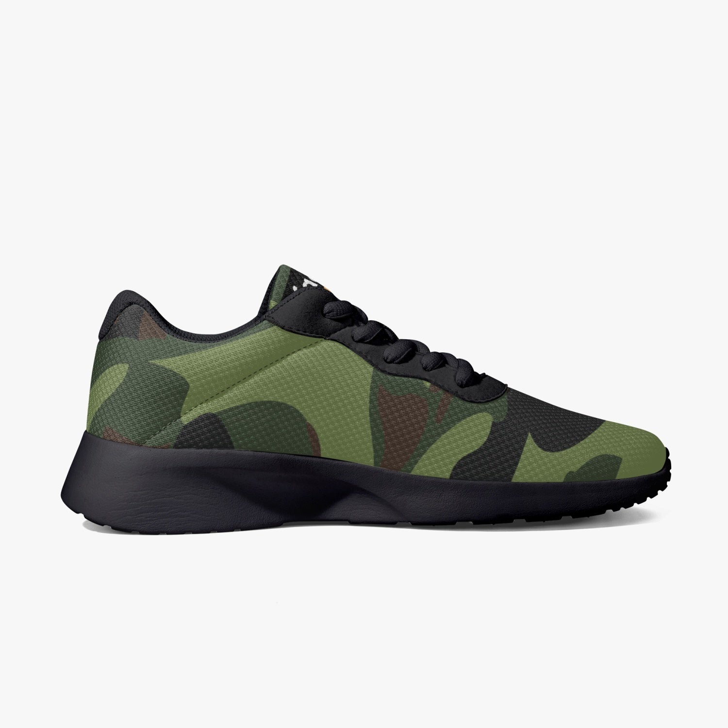 Gface Green Camo-Incognito Unisex Lifestyle Mesh Running Shoes - Black