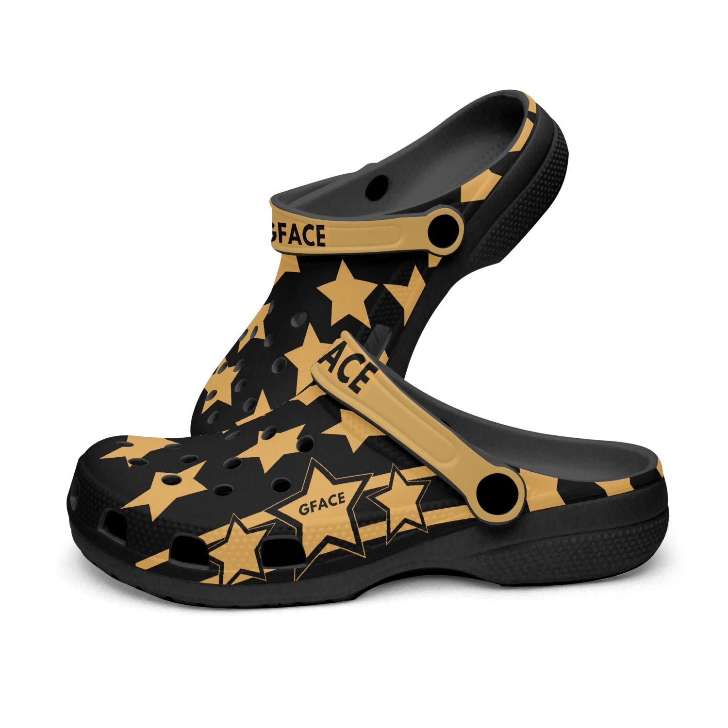 GFACE Unisex Gold All Star Clogs