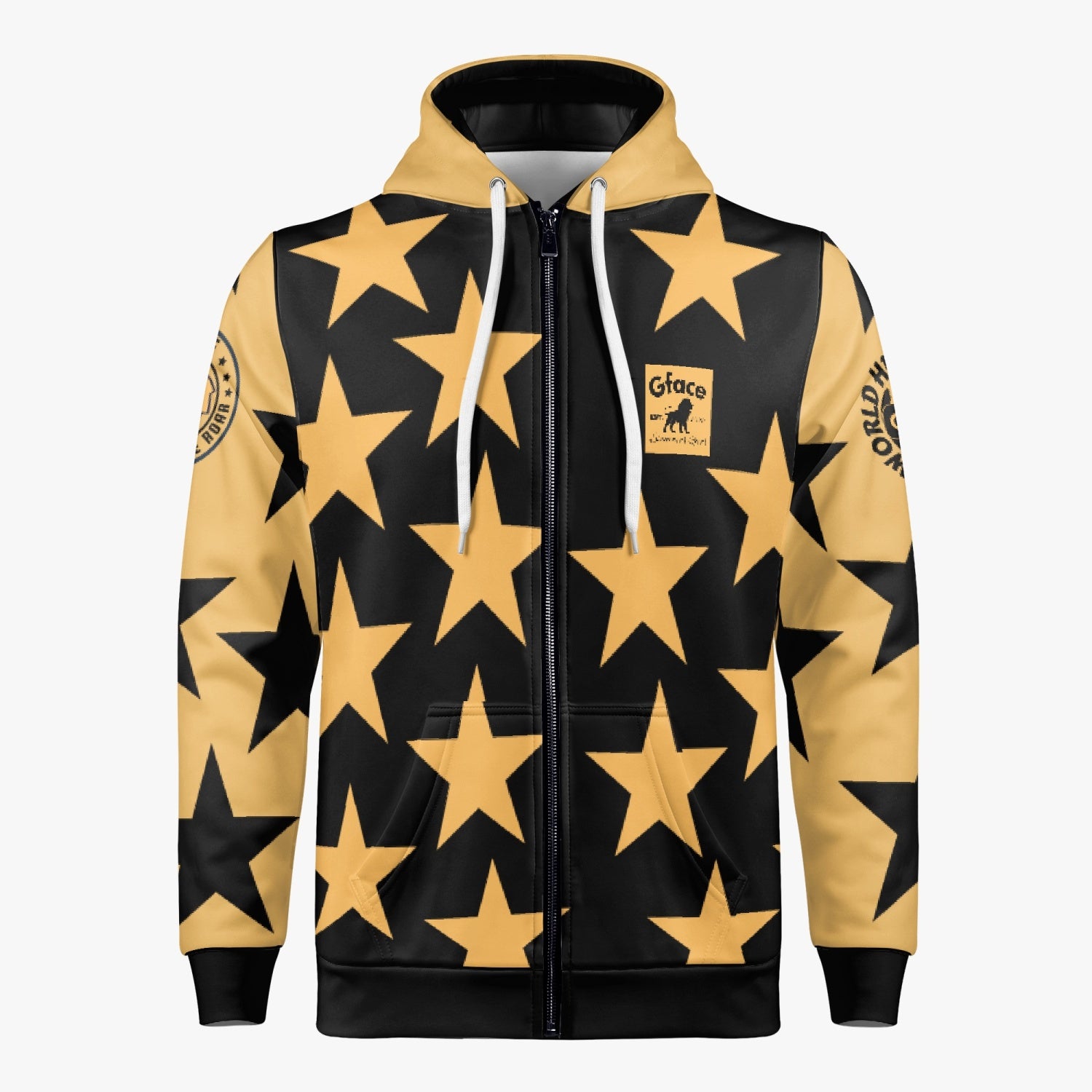 GFACE Gold All Star Full Zip Up Hoodie