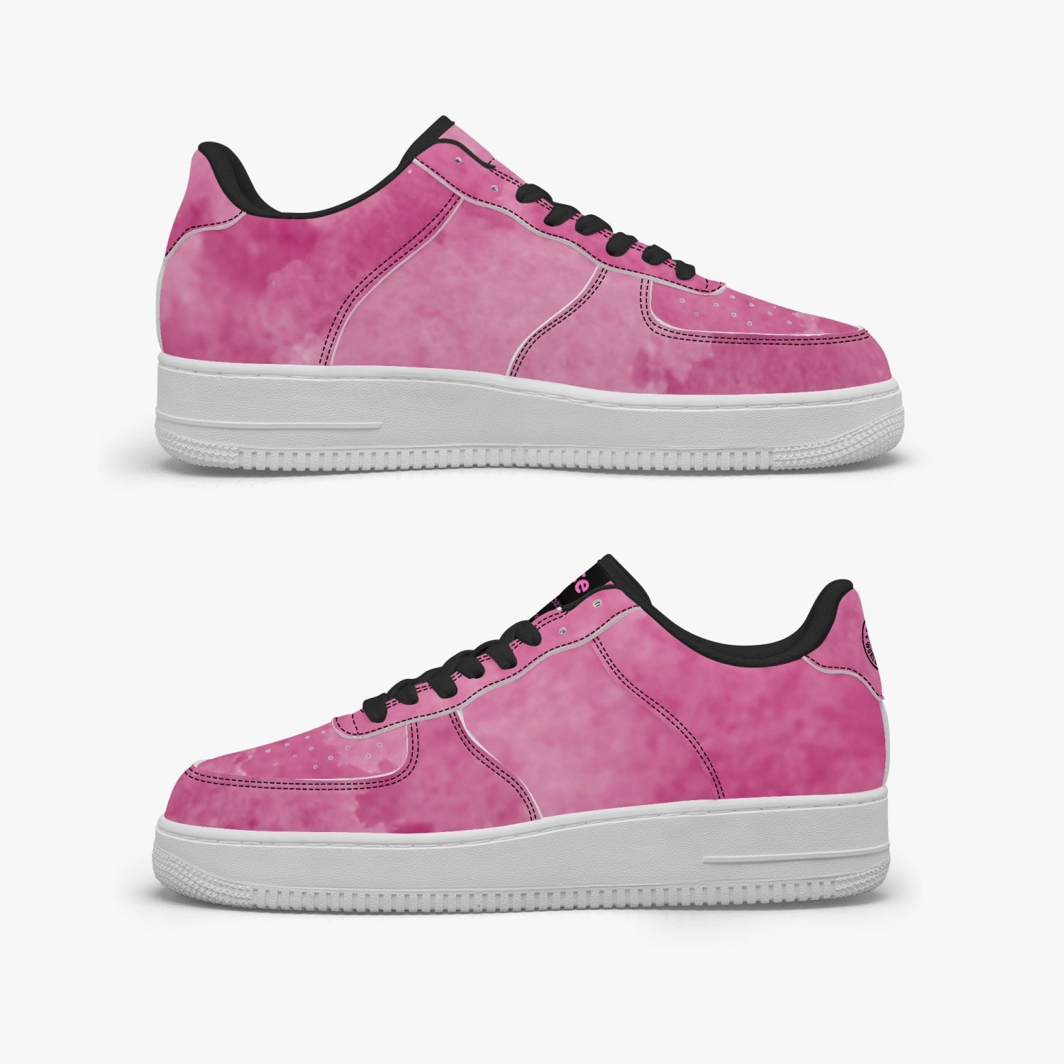 Gface AF1 Unisex Stone Wash Pink  Low-Top Leather Sports Sneakers