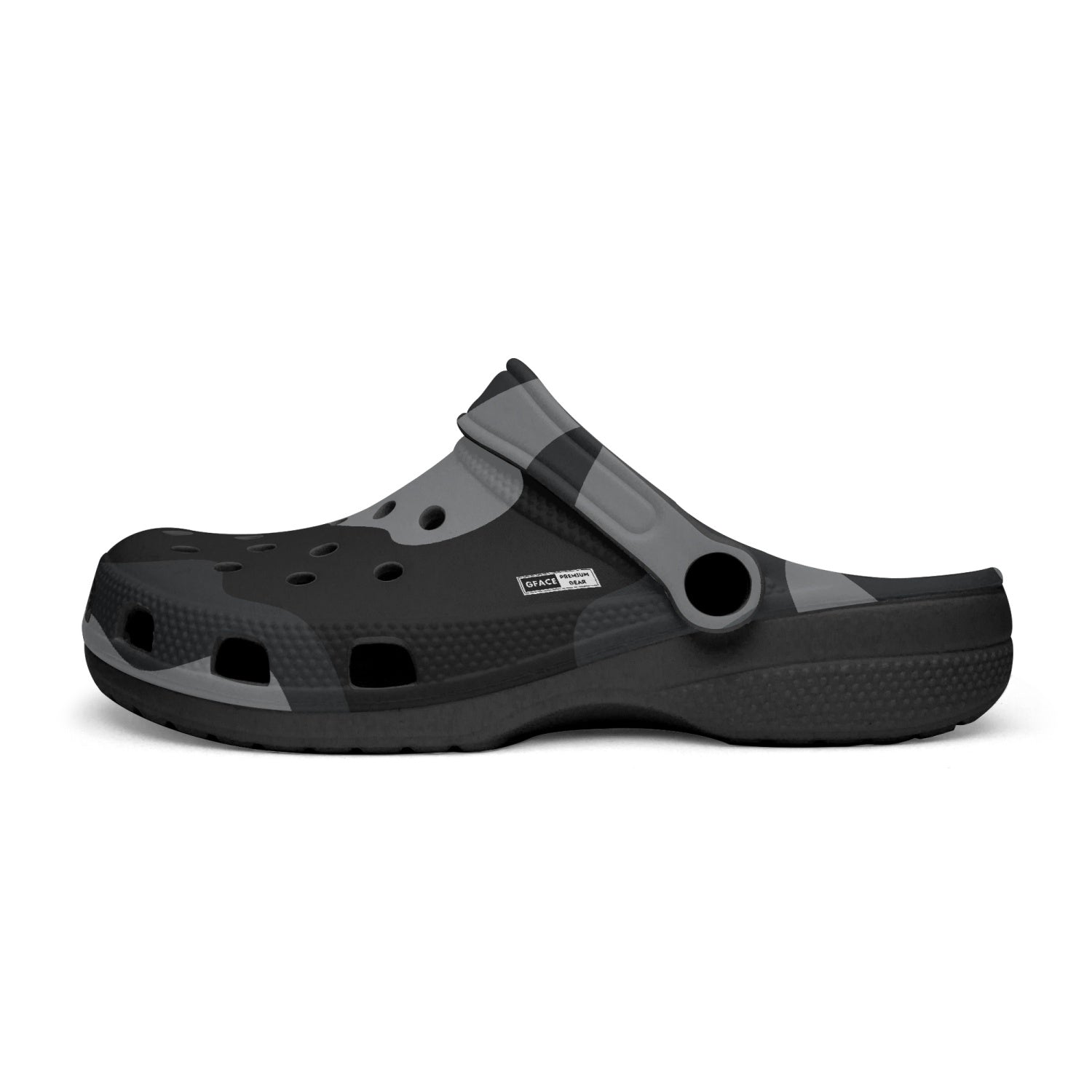 GFACE Unisex Black-base Black Camo-Incognito Clogs