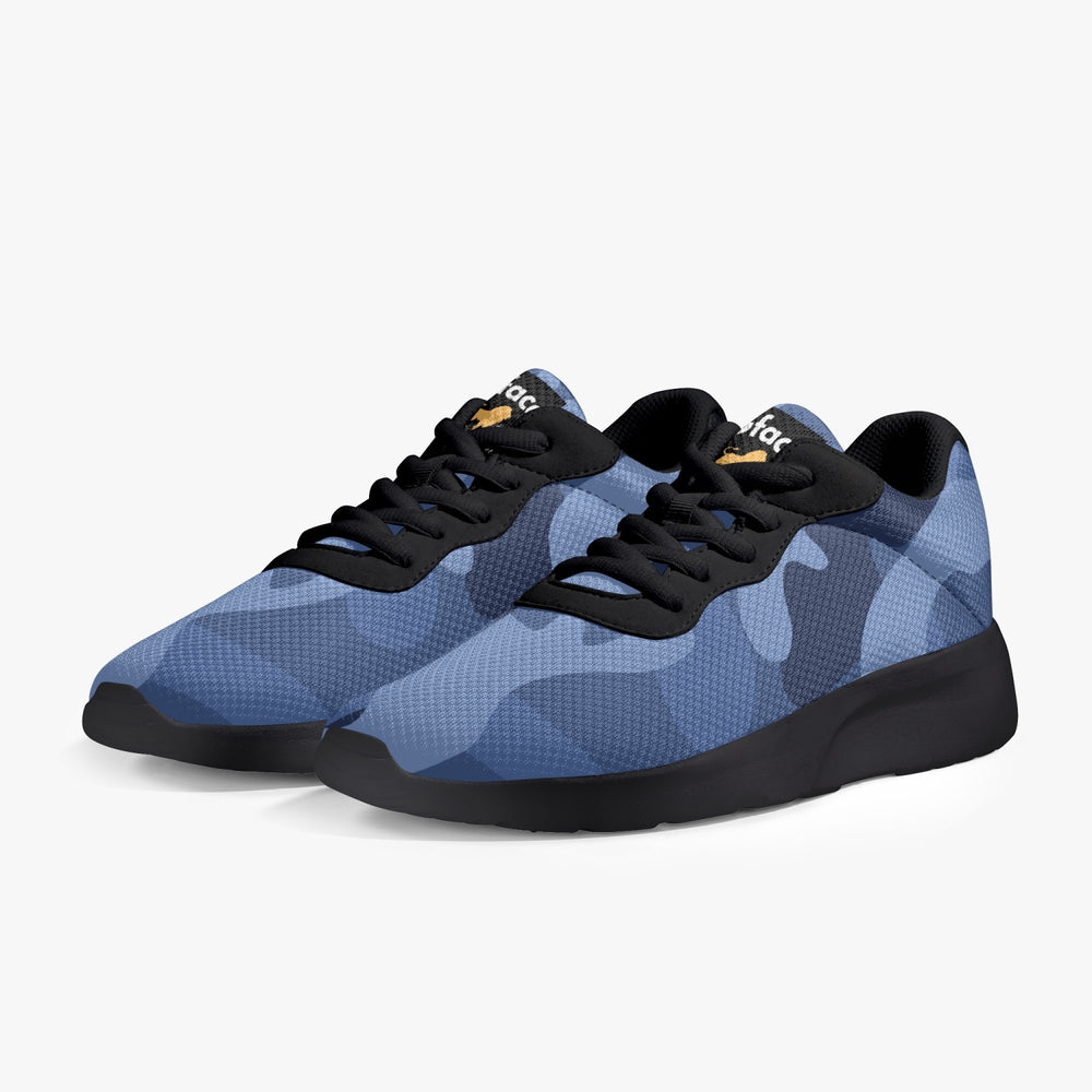 Gface Blue Camo-Incognito Unisex Lifestyle Mesh Running Shoes - Black