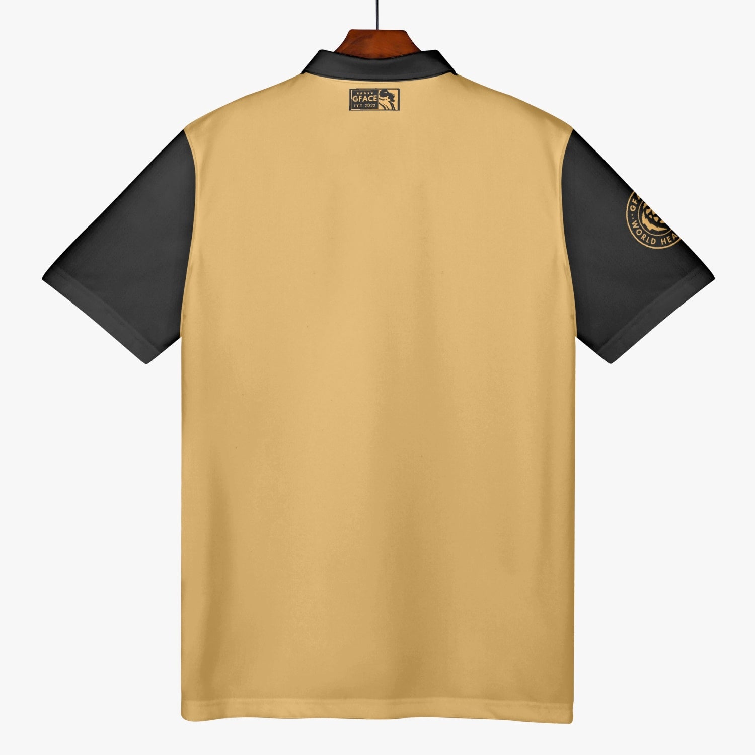 Gface Men's Gold/Black Polo Shirt