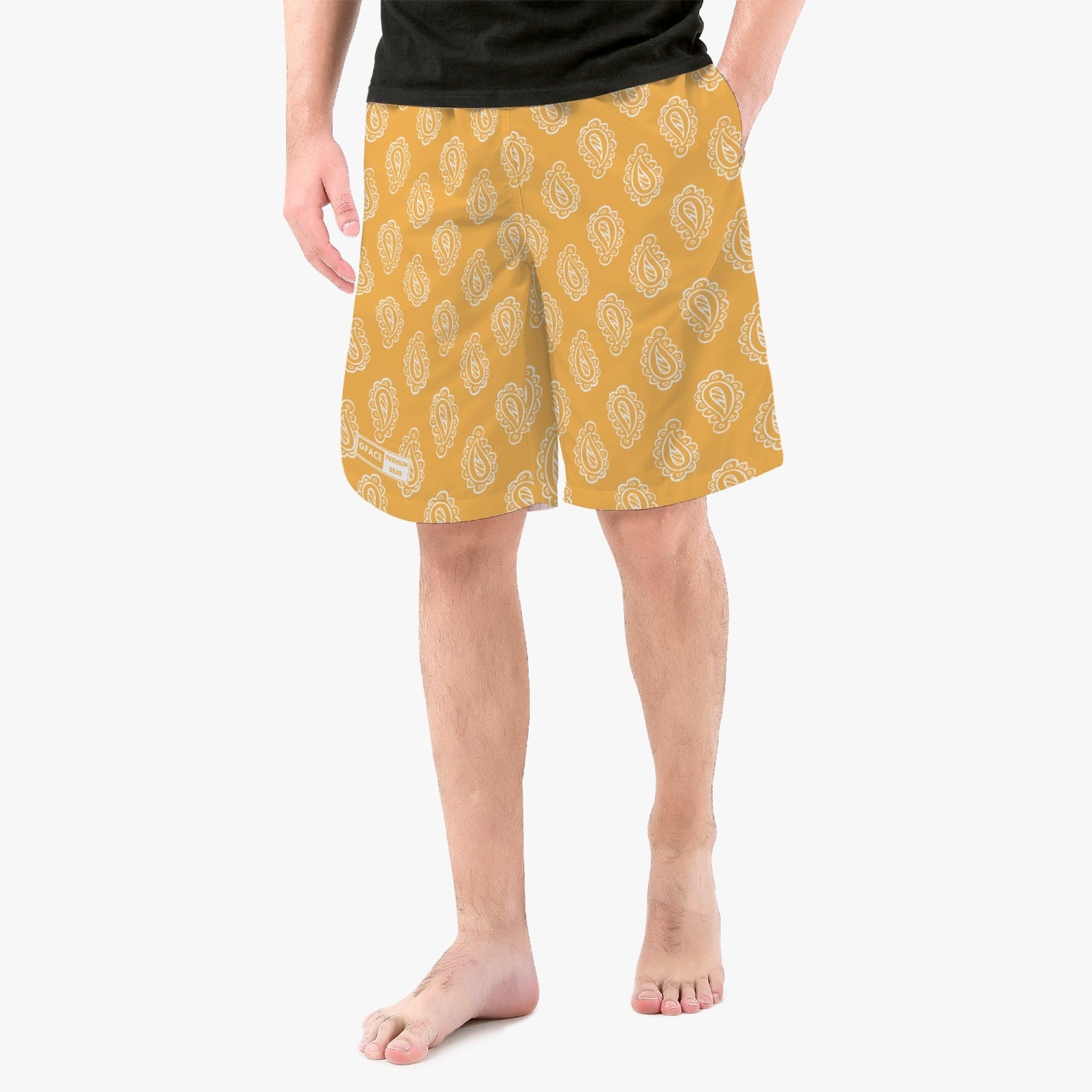 Gface Men’s Gold Bandana Shorts