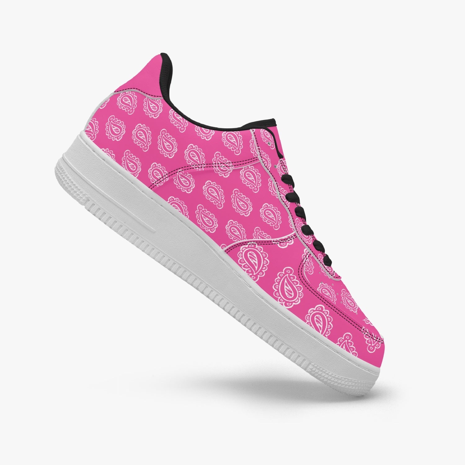 Gface AF1 Pink Bandana Low-Top Leather Sneakers