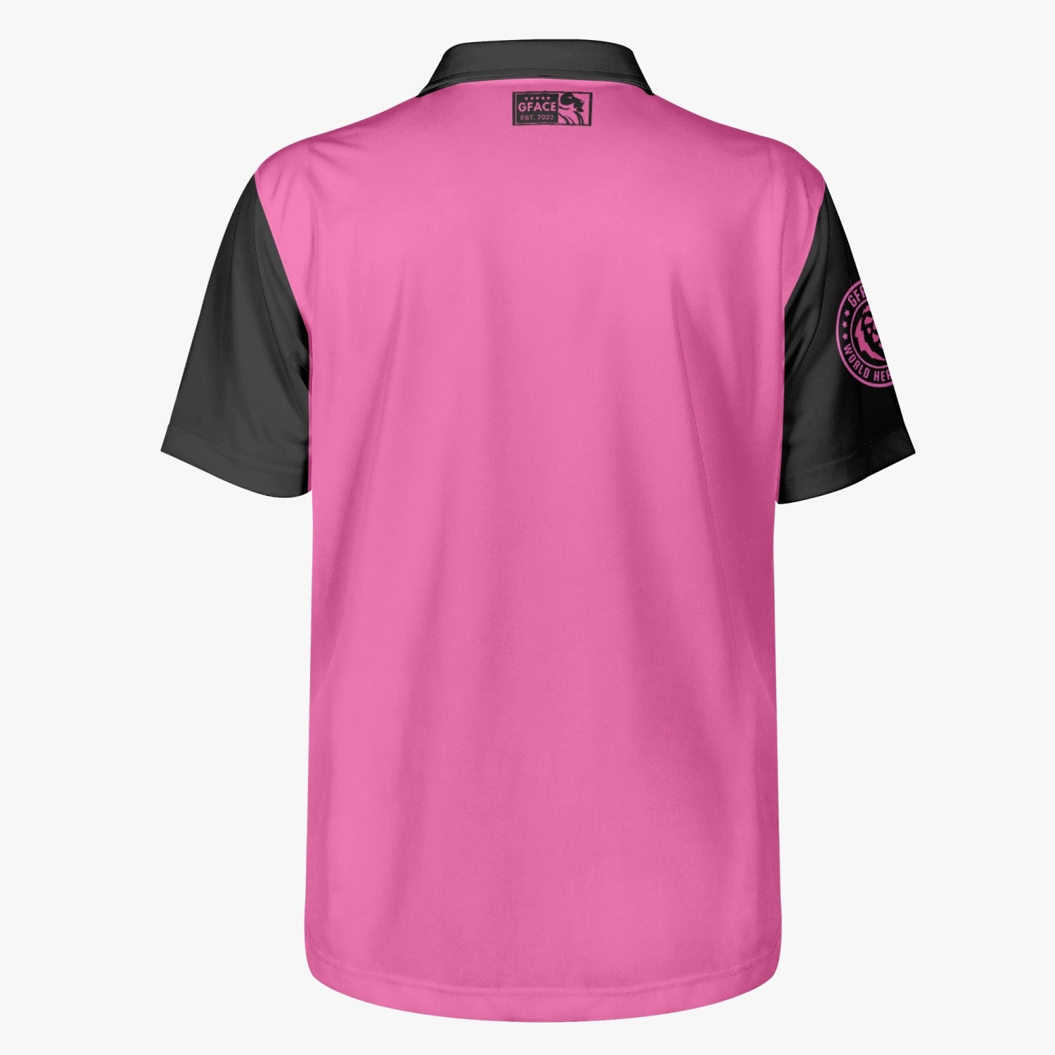 Gface Men's Pink/Black Polo Shirt