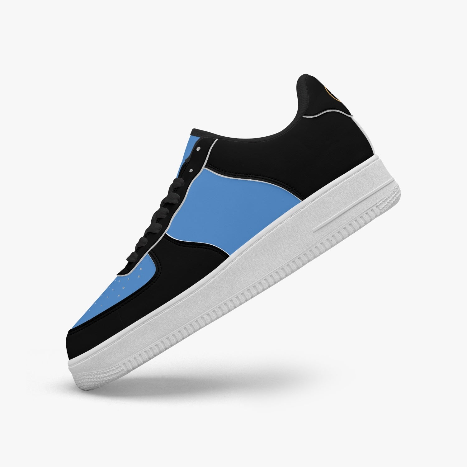 GFACE AF1 Unisex BLUE//BLACK Low-Top Leather Sports Sneakers