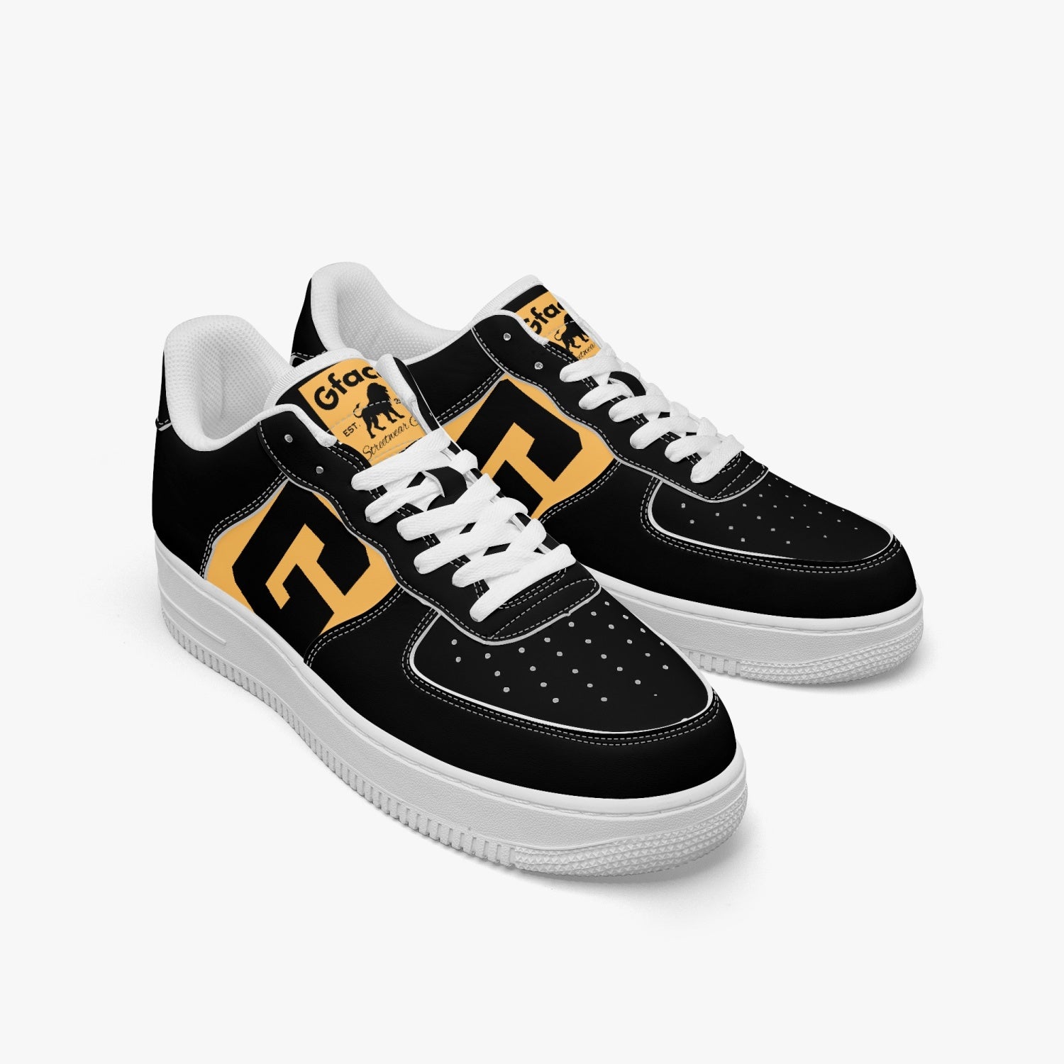 977. AF1 Low-Top Leather Sports Sneakers - Tongue Printable