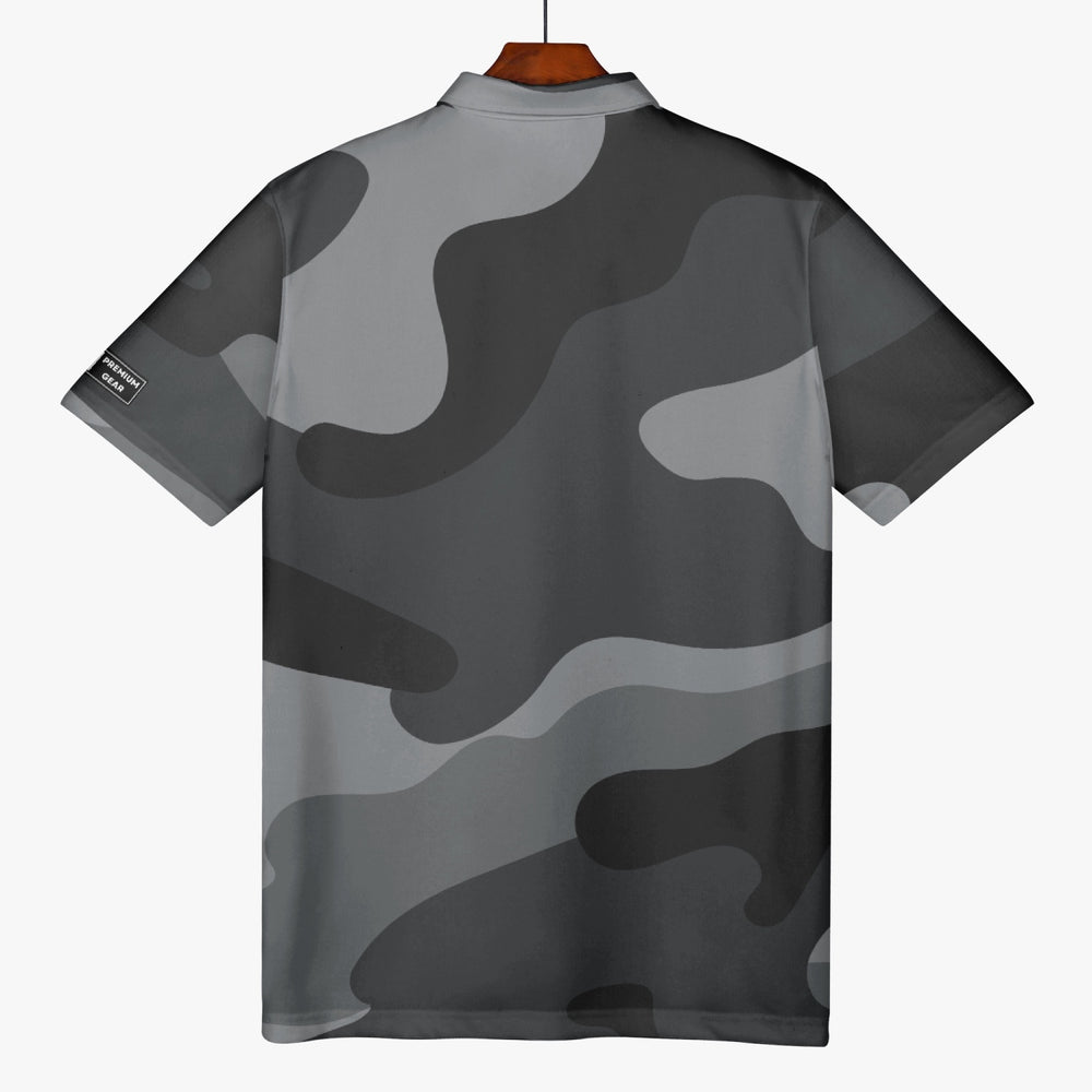 Gface Men's Black Camo-Incognito Polo Shirt