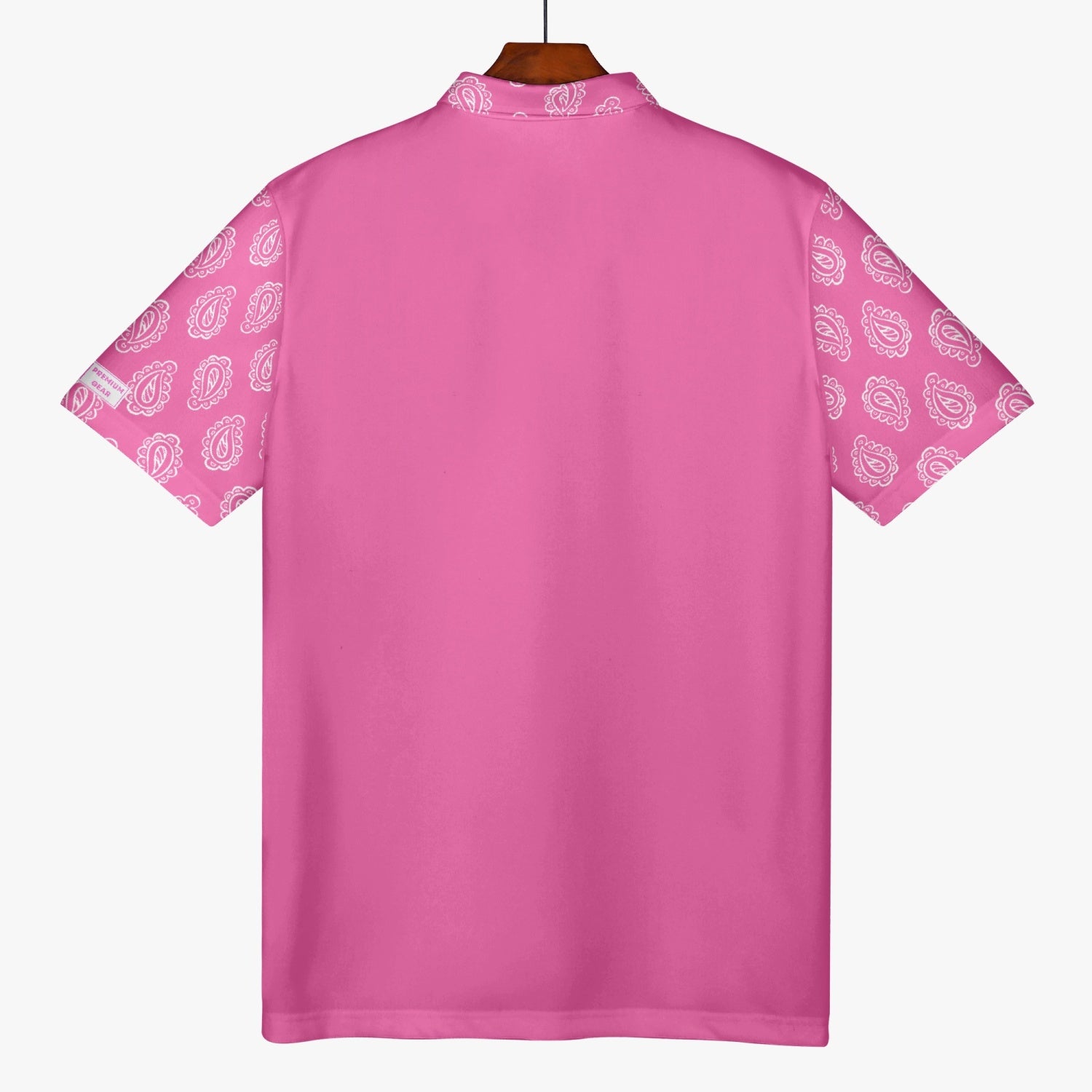 Gface Men's Pink Bandana Polo Shirt